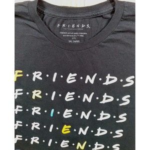 Mens Unisex Black FRIENDS The Television Series Cotton S/S T Shirt 3XL GC